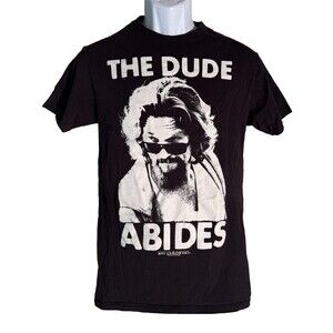 The Dude Abides The Big Lebowski Short Sleeve T-Shirt Black Small